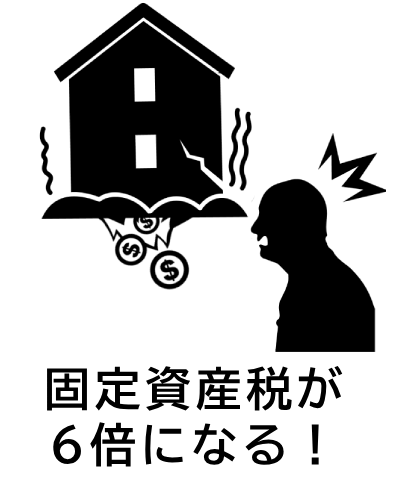 固定資産税が６倍になる