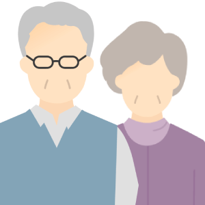 解決後の穏やかな表情の高齢夫婦