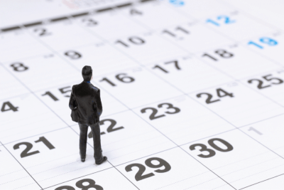 滞納回数の限界を示すカレンダー